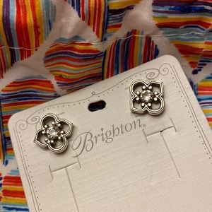 Brighton Toledo Post Earrings with crystals silver NWT